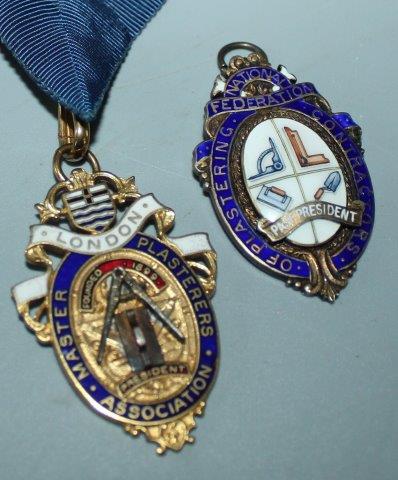 2 silver gilt masonic jewels